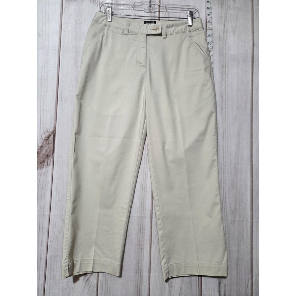 Adidas Pants Womens 6 Beige Khaki Stretch Crop Capri Hiker Casual Golf